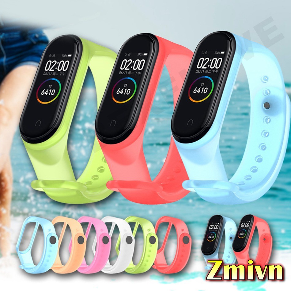 Dây đeo thay rthế Xiaomi Miband 3 , Xiaomi miband 4 trong có màu