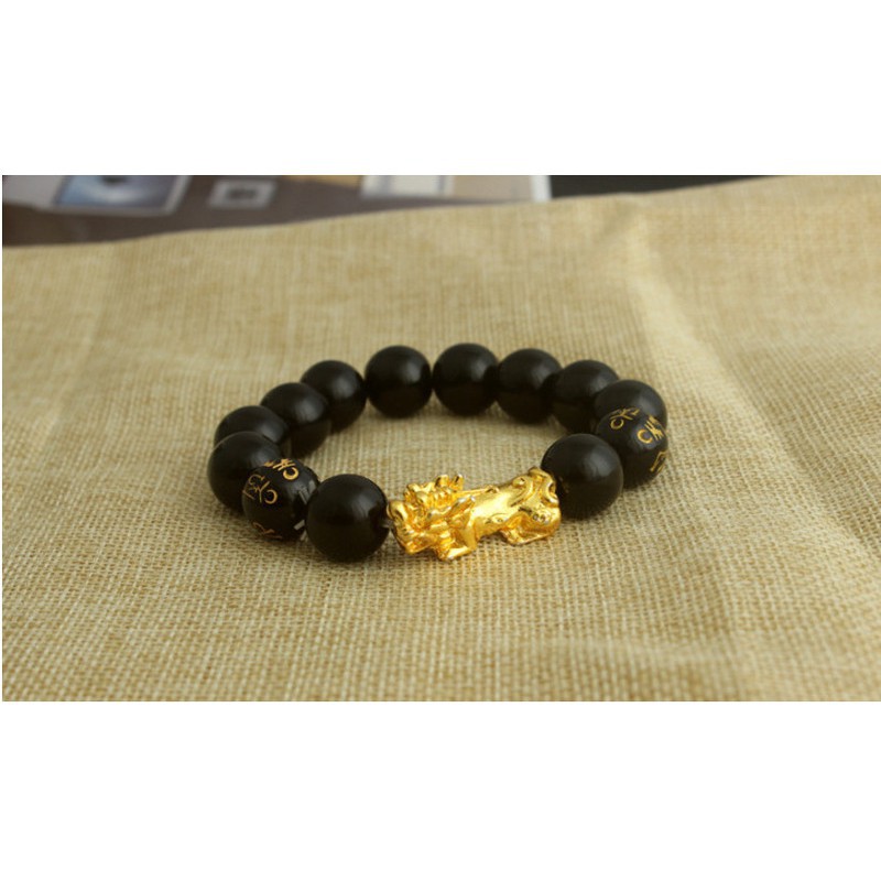 Vòng đeo tay tỳ hưu vàng 130 li - Phong thủy may mắn phát tài