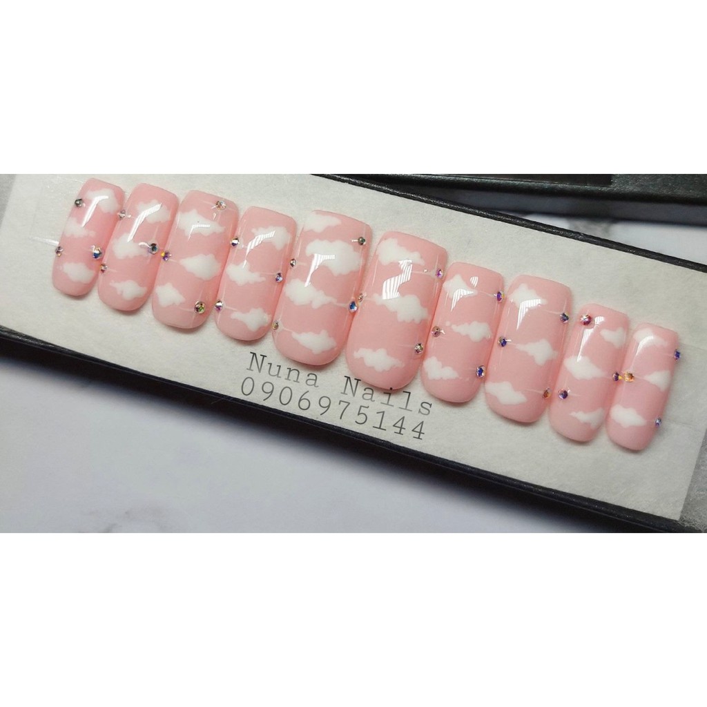 NAILBOX full phụ kiện  Móng up thiêt kế mây đính đá inbox chọn size và  shape  đầy đủ phụ kiện CÓ NOW SHIP
