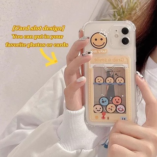 Ốp Điện Thoại Mềm Trong Suốt Kèm Ngăn Đựng Thẻ Họa Tiết Hoạt Hình Dễ Thương Cho Iphone 7 8 Plus X XR XS Max 11 12 Pro Max 13
