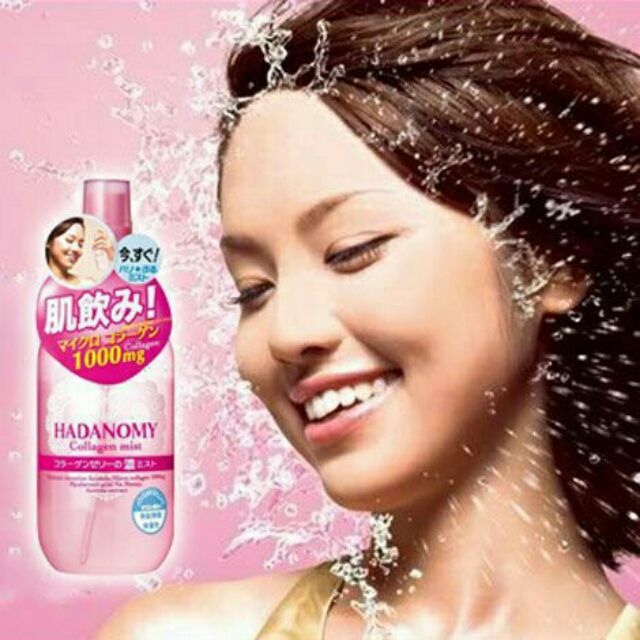 (Sỉ_ lẻ) Xịt khoáng ( nước hoa hồng) Hadanomy Collagen Mist của Nhật Bản chai 250ml