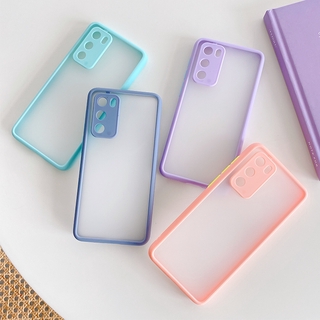 Ốp điện thoại mặt nhám màu pastel bảo vệ toàn diện cho OPPO A12 A12E A5 A9 2020 A5S A7 A3S