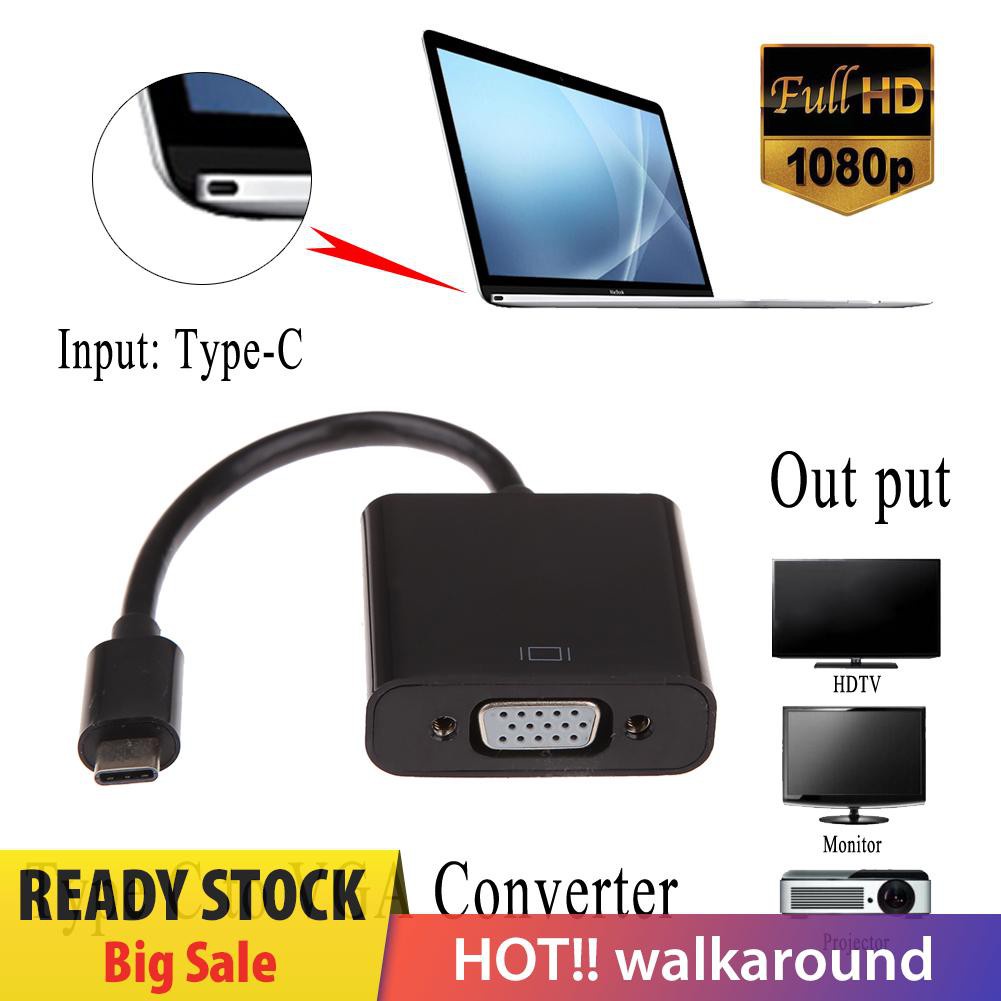 Đầu Chuyển Đổi Usb 3.1 Type C Sang Vga 1080p Cho Macbook 12 " | BigBuy360 - bigbuy360.vn