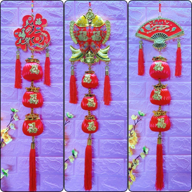 Dây chữ PHÚC - lồng đèn ( cá/quạt/chữ ) trang trí TẾT