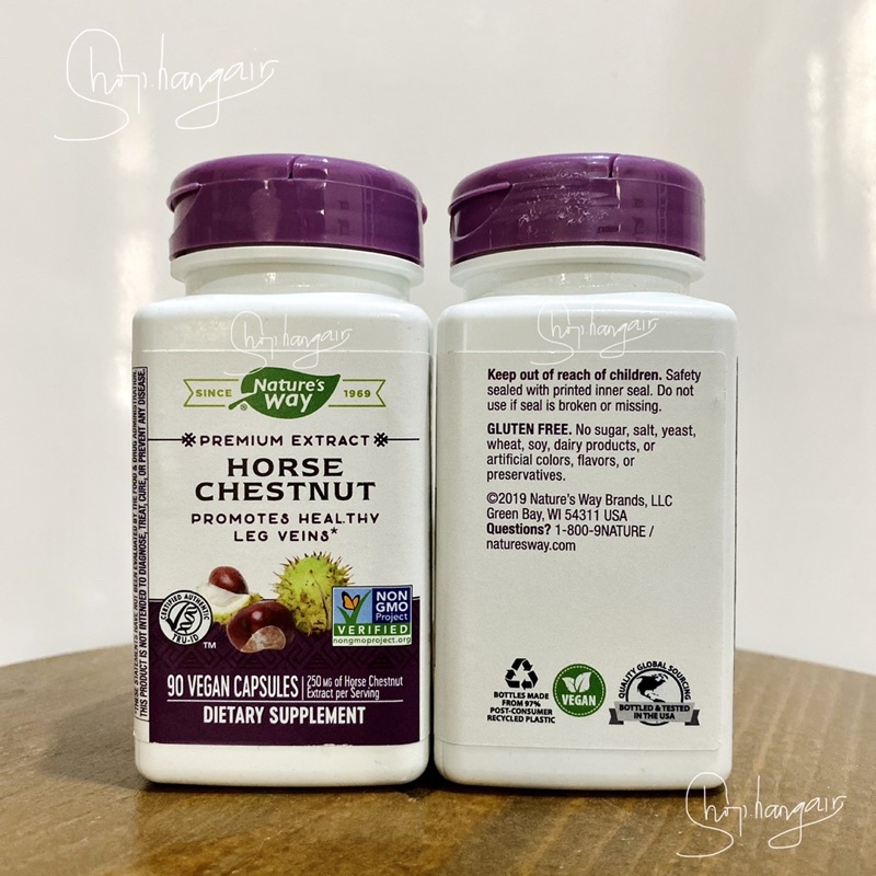 Viên uống cải thiện giãn tĩnh mạch Nature’s way horse chestnut 90v của Mỹ