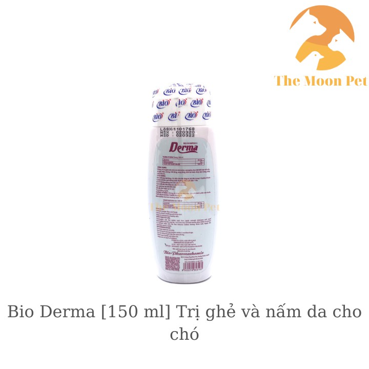 DẦU TẮM BIO SHAMPOO 5 DERMA [150 ml] GHẺ VÀ NẤM DA CHO CHÓ