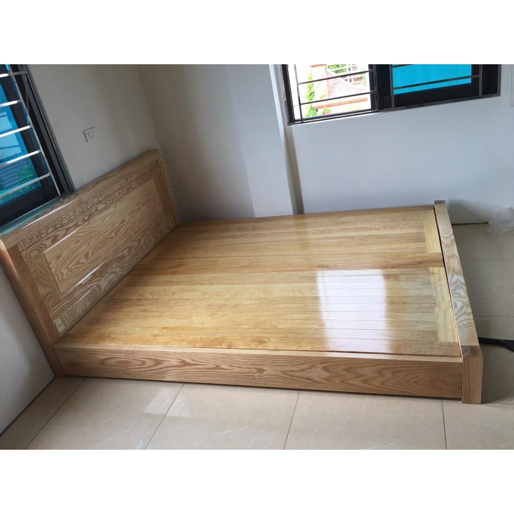 Giường bệt gỗ Sồi Nga kích thước từ 1m6x2m đến 2mx2m2