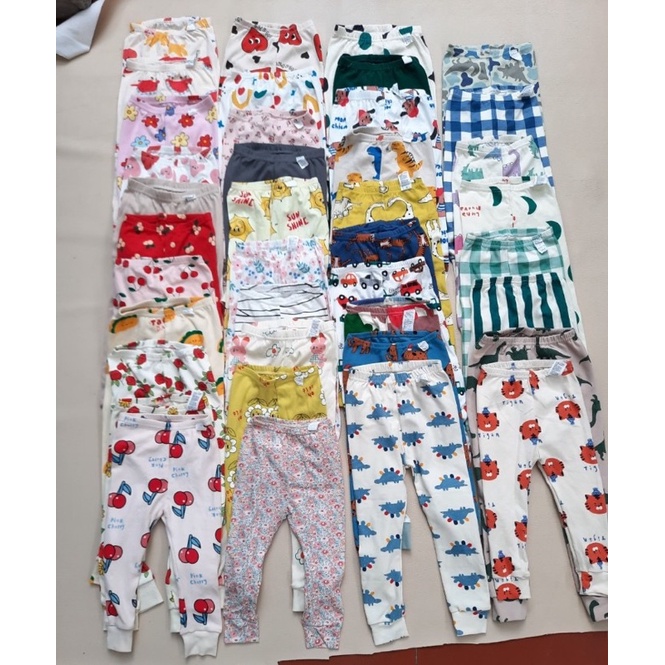 SET 5 Quần dài trơn và hình thu đông mặc nhà cho bé trai bé gái