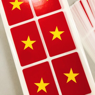 Tem quốc kỳ Việt Nam cờ đỏ sao vàng kích thước 30*45mm 200 tem