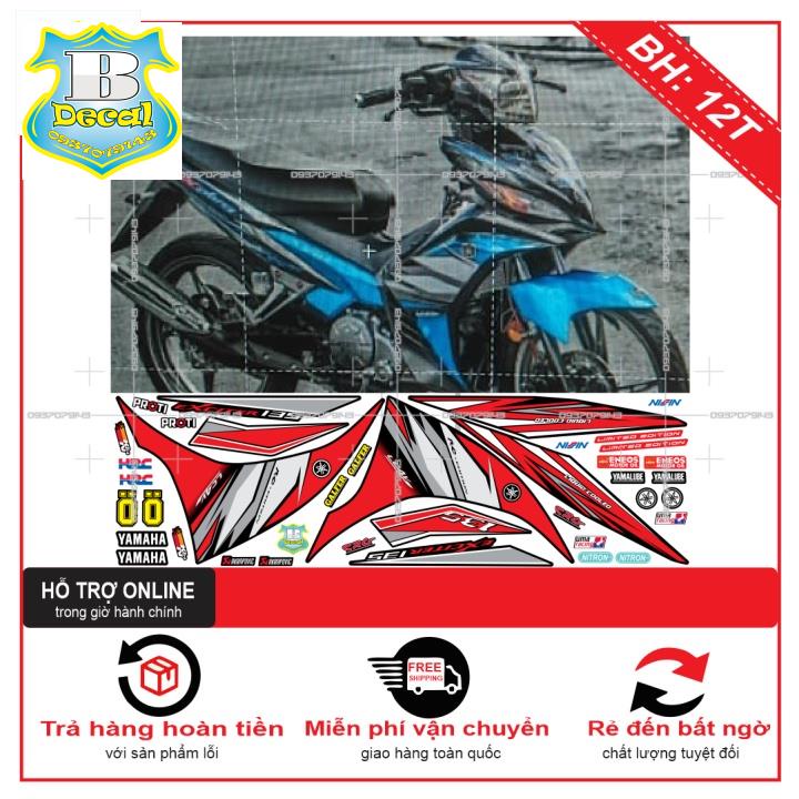 ( Quí khách vui lòng mang ra tiệm cho thợ dán ) Tem EX 2011 CHẾ ĐỎ ĐEN [Bi Decal]