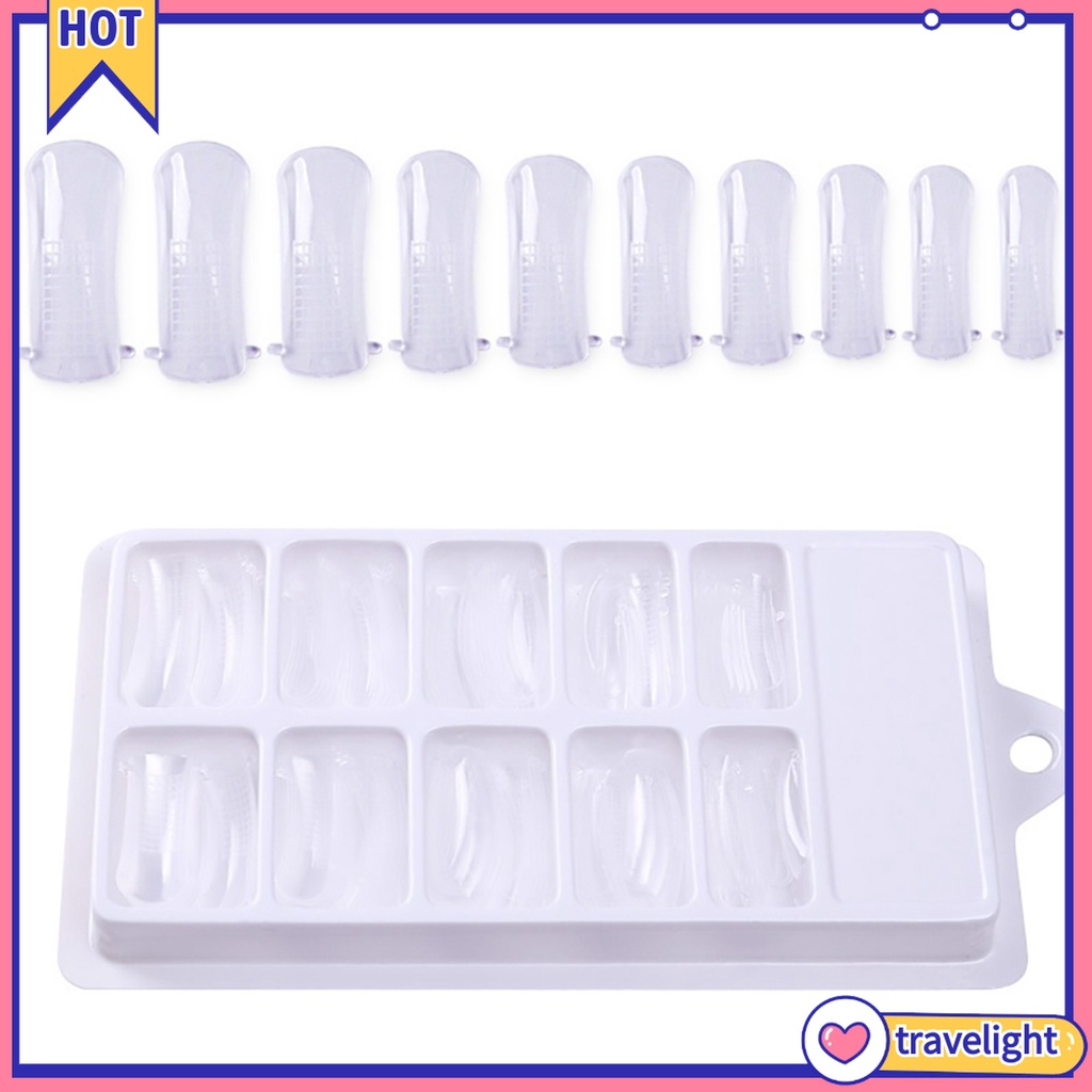 [Hàng mới về] Set 100 khuôn hỗ trợ làm móng tay giả nối dài đắp gel UV