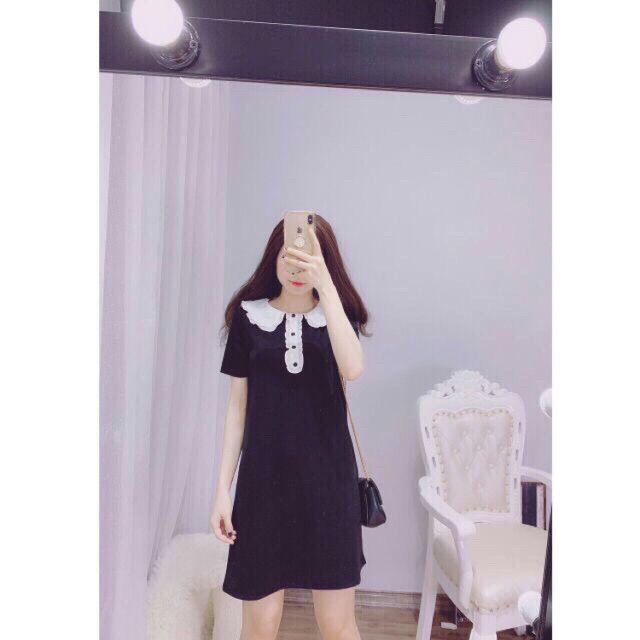 {Sale sốc} Đầm suông cổ sen bèo cho nữ