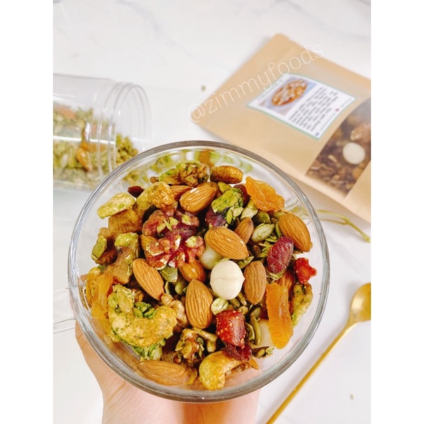 Granola ăn kiêng siêu hạt,ngũ cốc giảm cân, granola siêu hạt zimmyfoods giúp giảm cân, giữ dáng, đẹp da