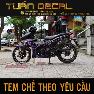 Tem Trùm Exciter 150 need for speed đen tím - Nhận thiết kế theo yêu cầu của từng khách hàng