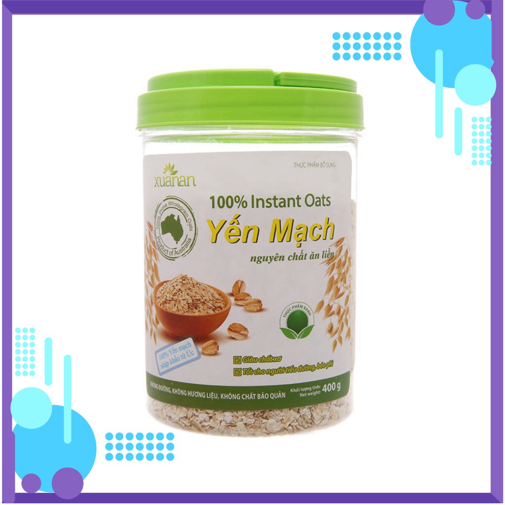 Yến Mạch Nguyên Chất Ăn Liền Xuân An Hũ 400g