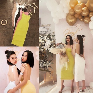 Váy nữ 2 dây trễ lưng dáng ôm siêu xinh sang chảnh Annastore💜 có ẢNH THẬT khách chụp feedback