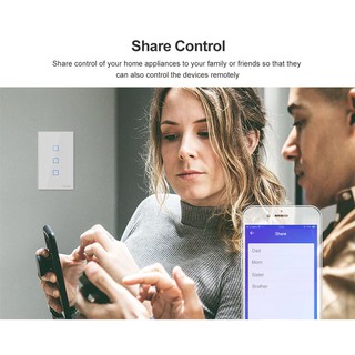 Công tắc Cảm ứng WiFi Sonoff T2 EU / US (Phiên bản mới 2019), công tắc T2EU / T2US điều khiển wifi cảm ứng âm tường
