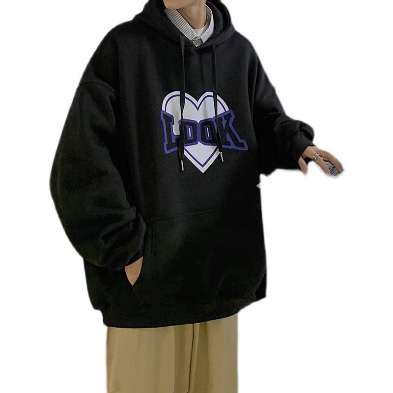 [ Rẻ vô địch ] Áo hoodie nỉ form rộng mũ hai lớp - Look