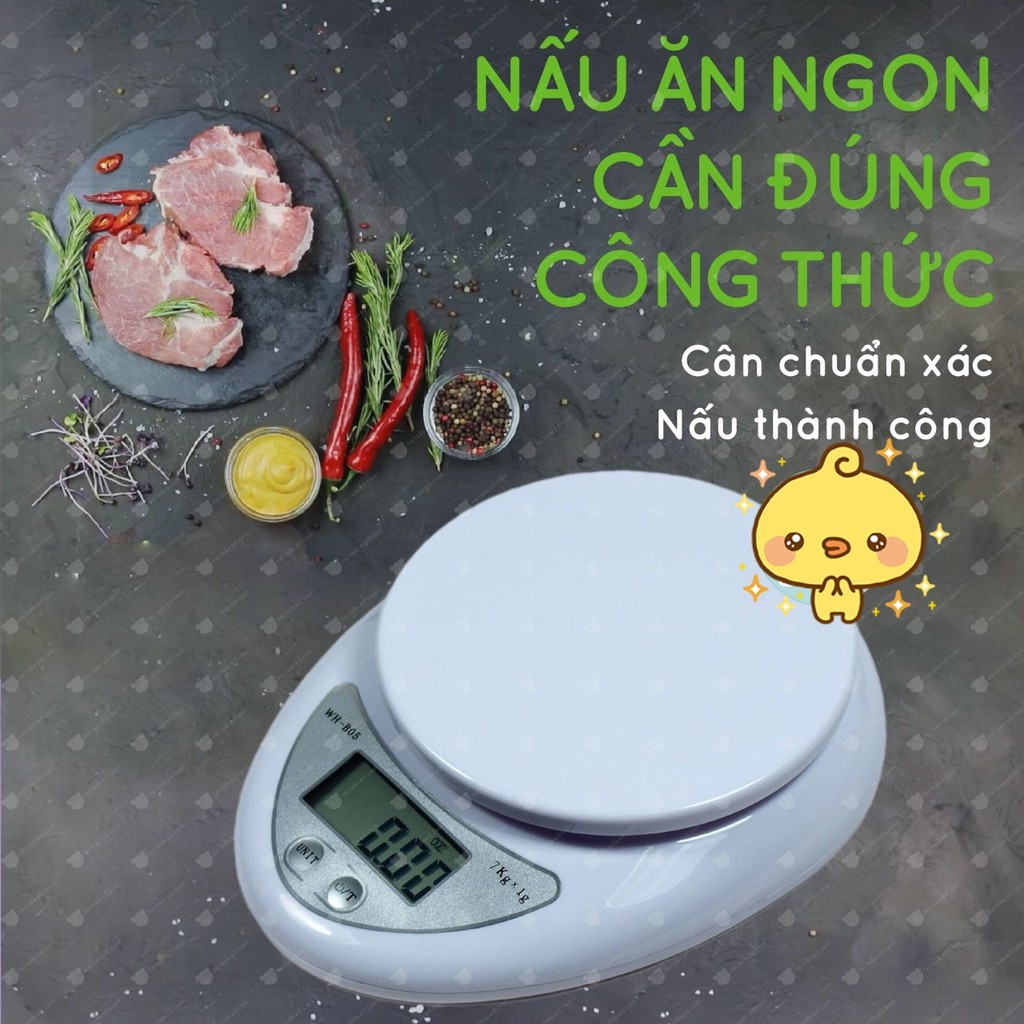 CÂN ĐIỆN TỬ TIỂU LY 5 Kg Electronic Kitchen Scale – CÂN THỰC PHẨM NHÀ BẾP TIỆN DỤNG