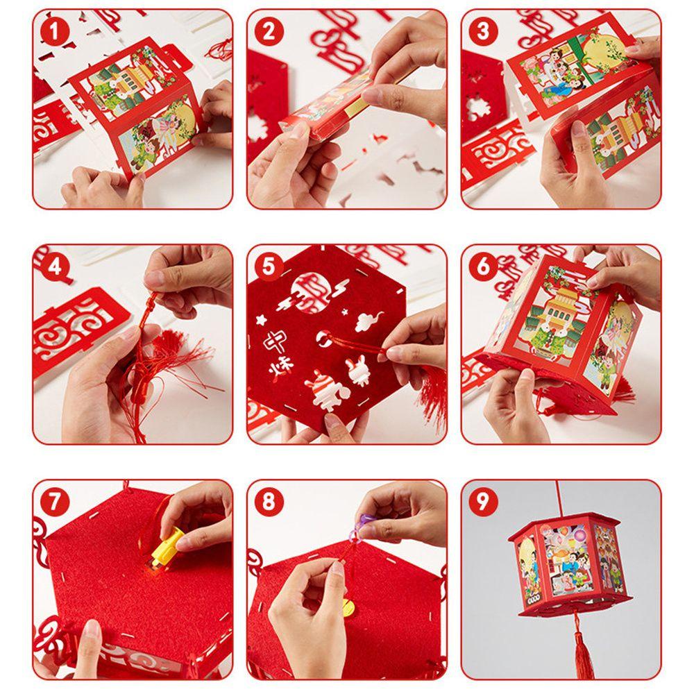 Lồng Đèn Hoạt Hình Thủ Công Nhỏ Gọn Dành Cho Trang Trí Lễ Hội Mùa Thu