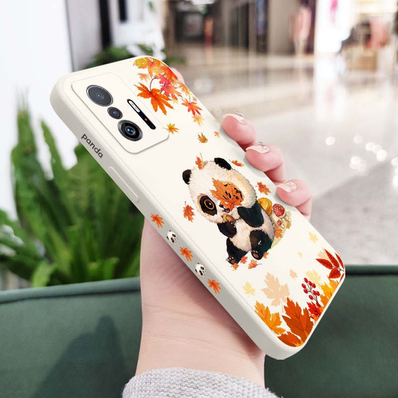 Bao Da Điện Thoại Hình Gấu Trúc Hoạt Hình Cho xiaomi mi 13t 12t 11t 10t pro lite mi 9t pro Ốp