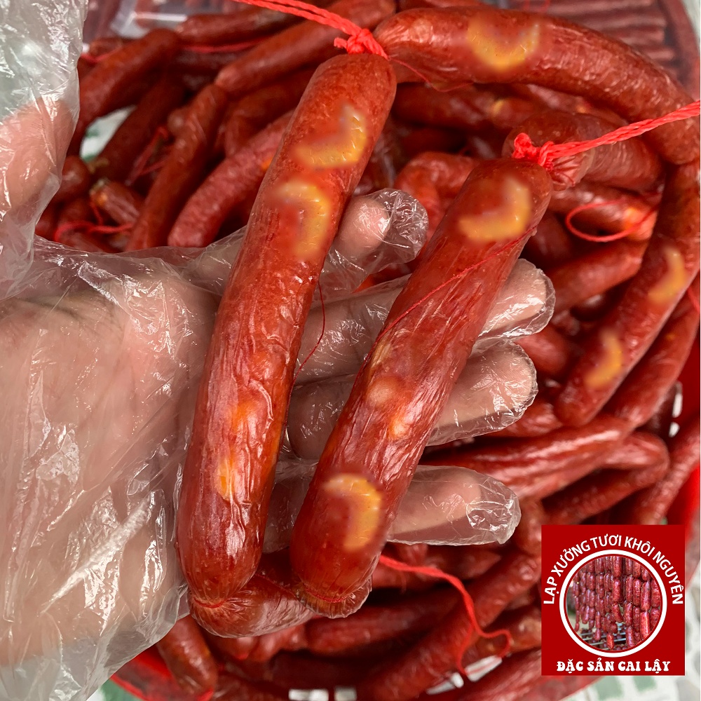 Lạp xưởng, lạp xưởng mai quế lộ, tôm sấy khô trứng muối 500gr