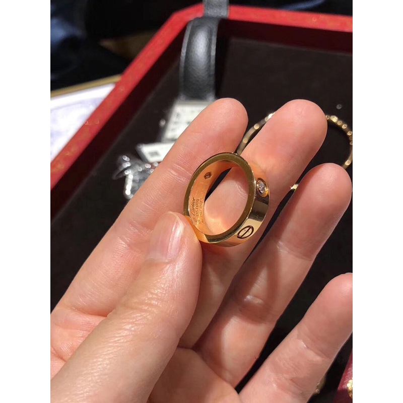 Hộp Nhẫn Cưới Đính Kim Cương Màu Vàng Hồng