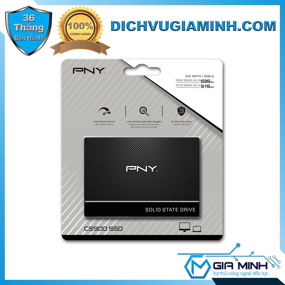 [Mã 155ELSALE giảm 7% đơn 300K] Ổ Cứng SSD PNY CS900 120GB 240GB 2.5 inch Sata3 Tốc Độ 535MB/s