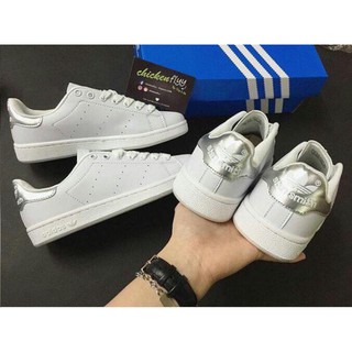 Giày Adidas Stan Smith trắng gót bạc