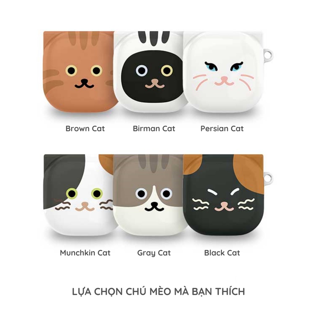 Ốp bảo vệ Cat Series dành cho Galaxy Buds Live / Buds Pro / Buds 2 / Buds 2 Pro - Hãng DC Case