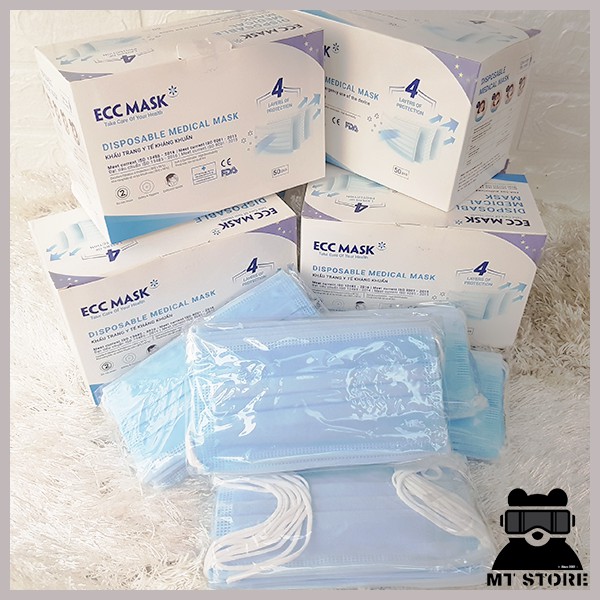 Khẩu trang y tế 4 lớp kháng khuẩn ECC MASK chính hãng - Hộp 50 cái (hàng có sẵn), ảnh thực tế | BigBuy360 - bigbuy360.vn