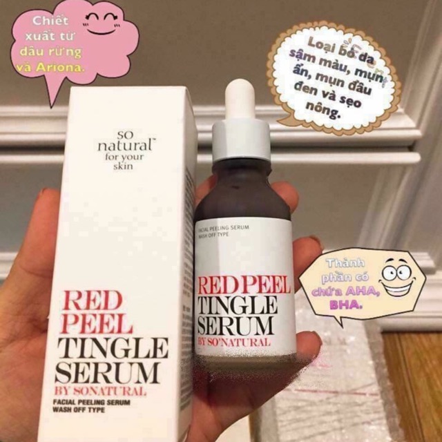 Red Peel Tingle Serum 35ml/10ml Tinh Chất Tái Tạo Da Chính Hãng So Natural Việt Nam