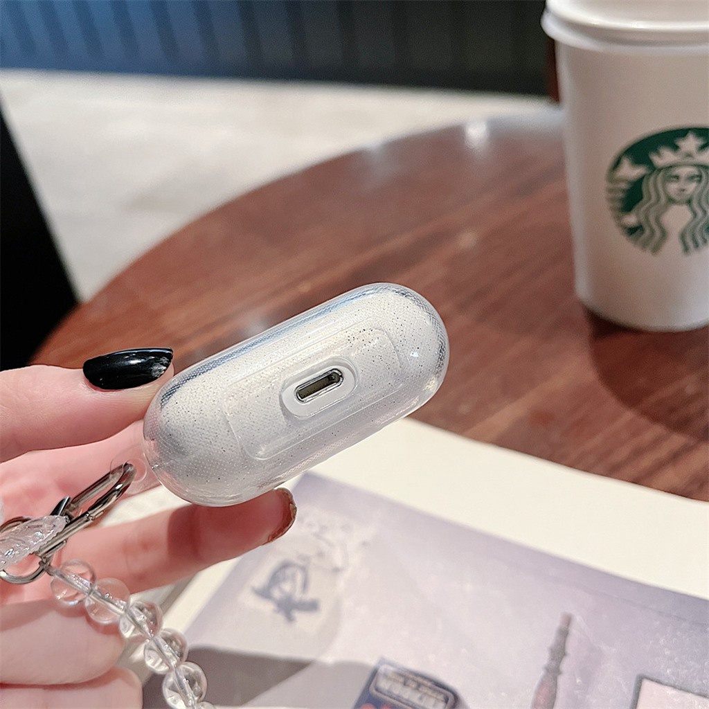 Vỏ Bảo Vệ Hộp Sạc Tai Nghe Airpods Pro 2 1 3 Pro Ins Bluetooth Không Dây Bằng TPU Mềm Hình Bướm Lấp Lánh