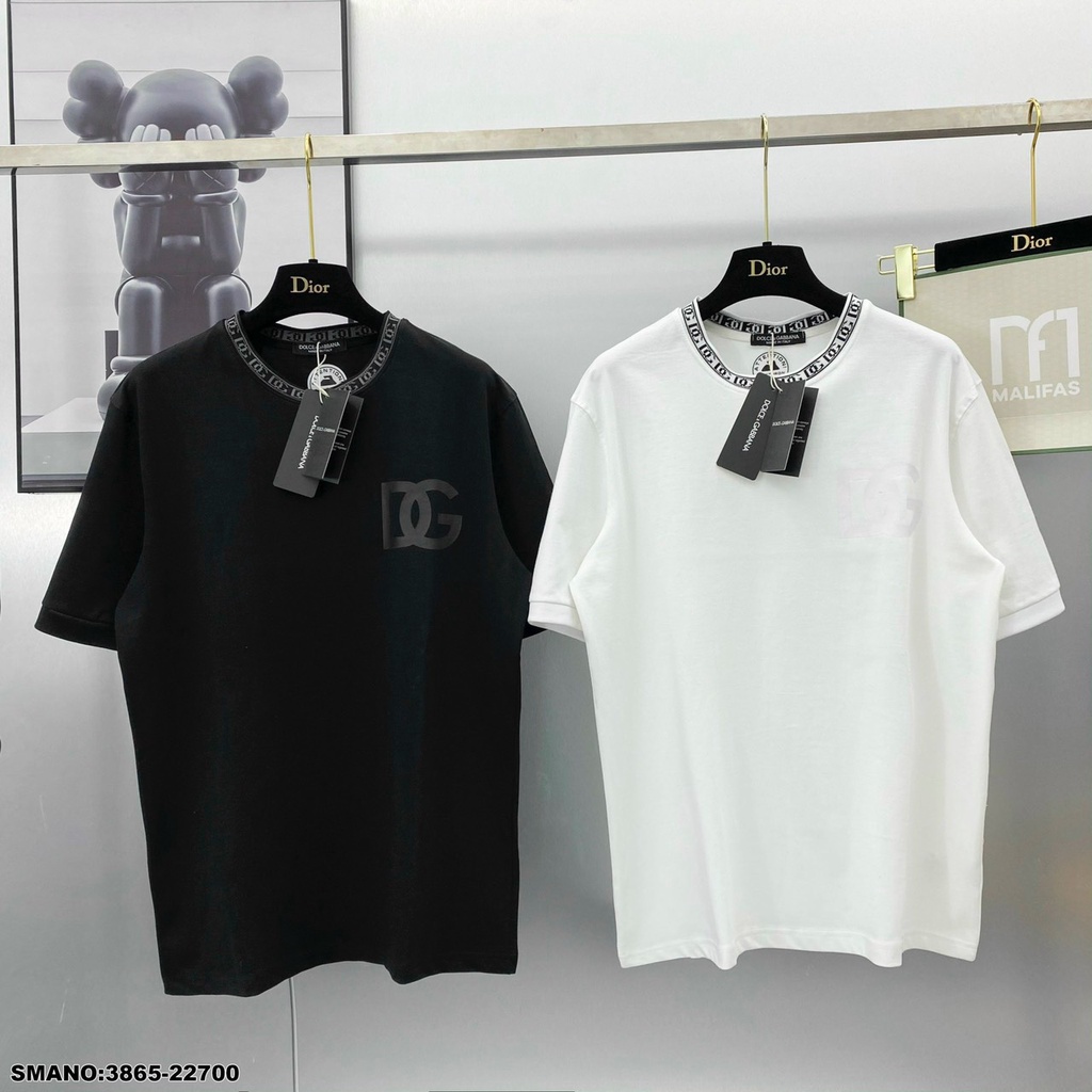 Áo Phông Nam Docle Họa Tiết Bo Cổ Cực Chất - Áo Thun Nam Nữ DG Chất Liệu Cotton Thoáng Mát DT Fashion Menwear