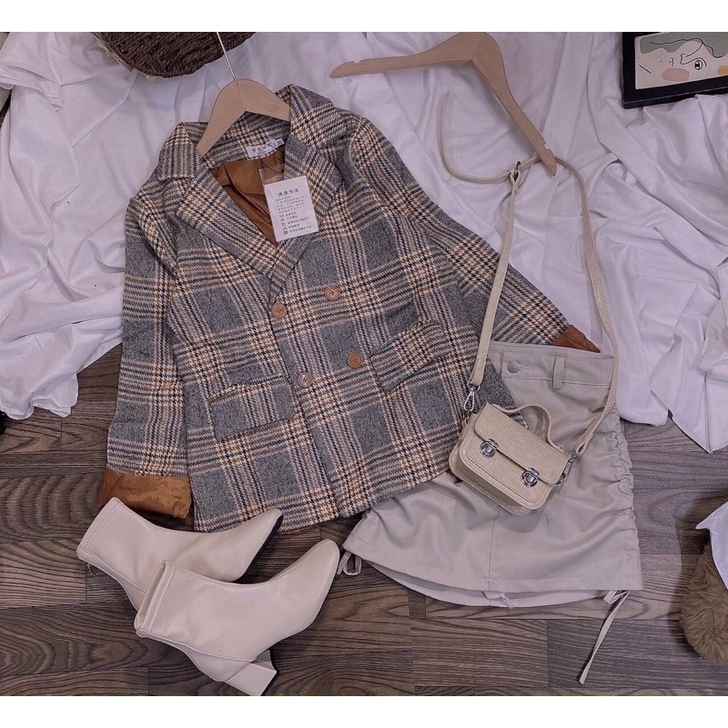 Vest dạ form dài phong cách Hàn siêu đáng yêu dễ phối nha Chị em oi SA