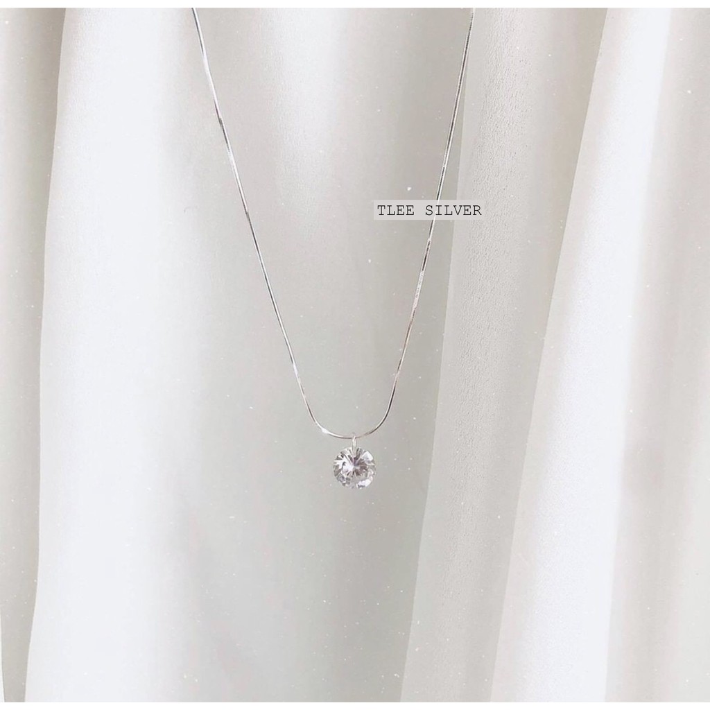 Dây chuyền bạc tlee, vòng cổ mặt nụ đá - TleeJewelry