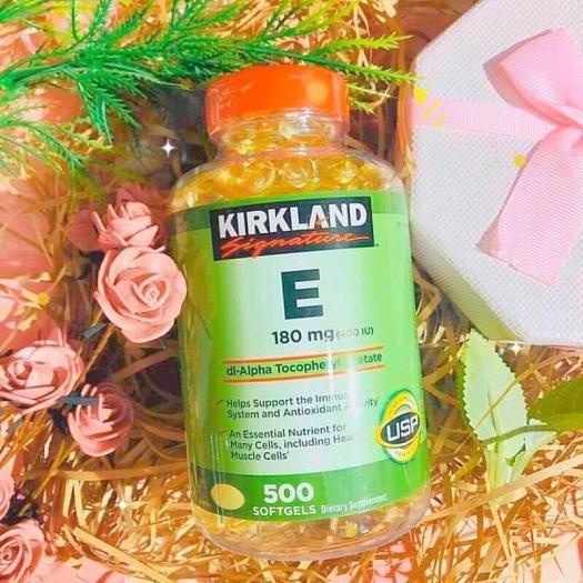 Viên Uống Kirkland Vitamin E Hỗ Trợ Làm Đẹp Da Và Chống Lão Hoá 500 viên