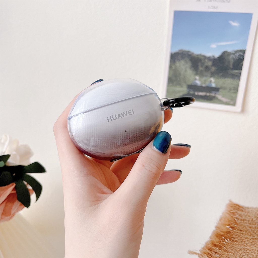 Vỏ Bảo Vệ Hộp Sạc Tai Nghe Huawei Freebuds 3 4 pro 4i 5i TWS Bằng Silicon TPU Mềm Trong Suốt Chống Sốc Chống Rơi Kèm Hộp Sạc