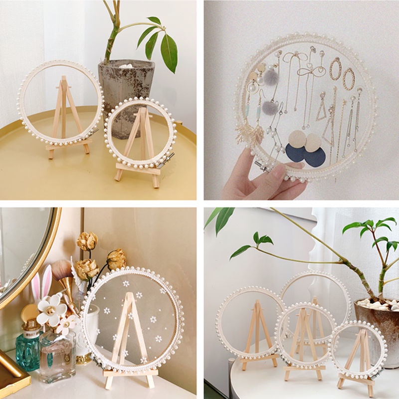 Giá Treo Trưng Bày Trang Sức Bông Tai Bằng Gỗ Trơn Sáng Tạo