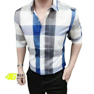 Áo sơ mi nam dài tay, họa tiết 5D phối màu cao cấp MFM088
