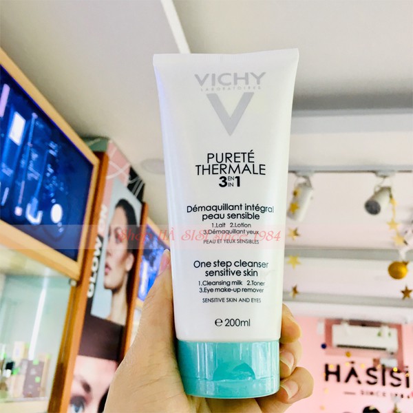 Sữa Rửa Mặt Tẩy Trang 3 Tác Dụng VICHY PURETE THERMALE ONE STEP CLEANSER 3IN1 200ml