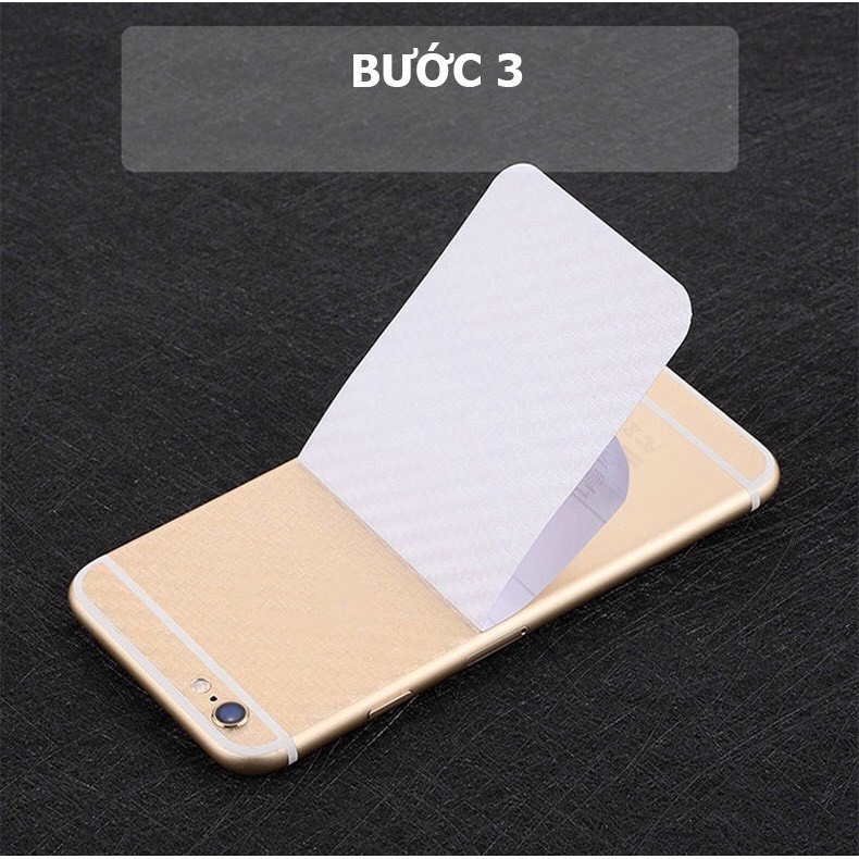 Miếng dán iphone mặt lưng vân carbon nhám chống vân tay, chống xước dùng cho iphone 6/7/8/X/XS/11promax...