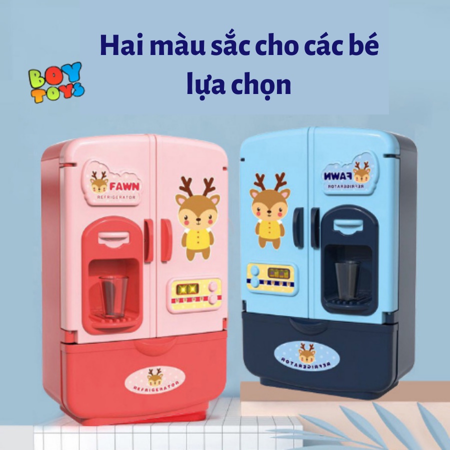 Bộ đồ chơi tủ lạnh mini, đồ chơi tủ lạnh cửa đôi độc đáo cho bé thỏa sức vui chơi