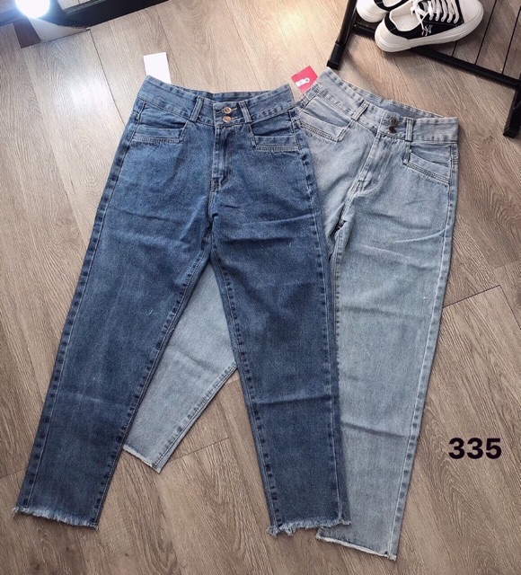Quần baggy jean hai nút túi vuông, hình thật 100% | BigBuy360 - bigbuy360.vn