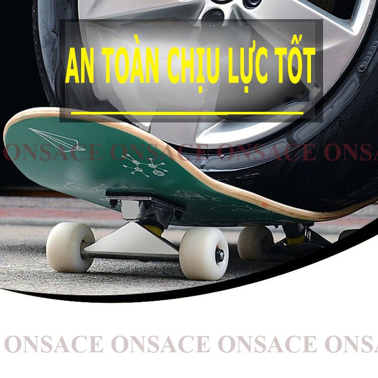 Ván trượt thể thao phong cách skateboard 80x20x10 cm gỗ phong 8 lớp nhập khẩu cao cấp