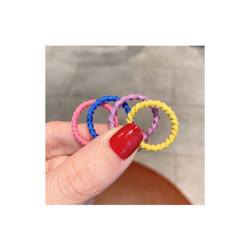 Dây Thun Cột Tóc Đuôi Ngựa Cỡ Nhỏ Đơn Giản Dành Cho Trẻ Em