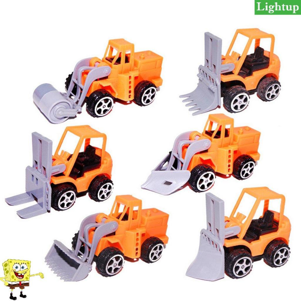Xếp hình dành cho trẻ em Ô tô kéo xe ô tô mini xe nâng đồ chơi ô tô mô hình máy xúc Đồ chơi