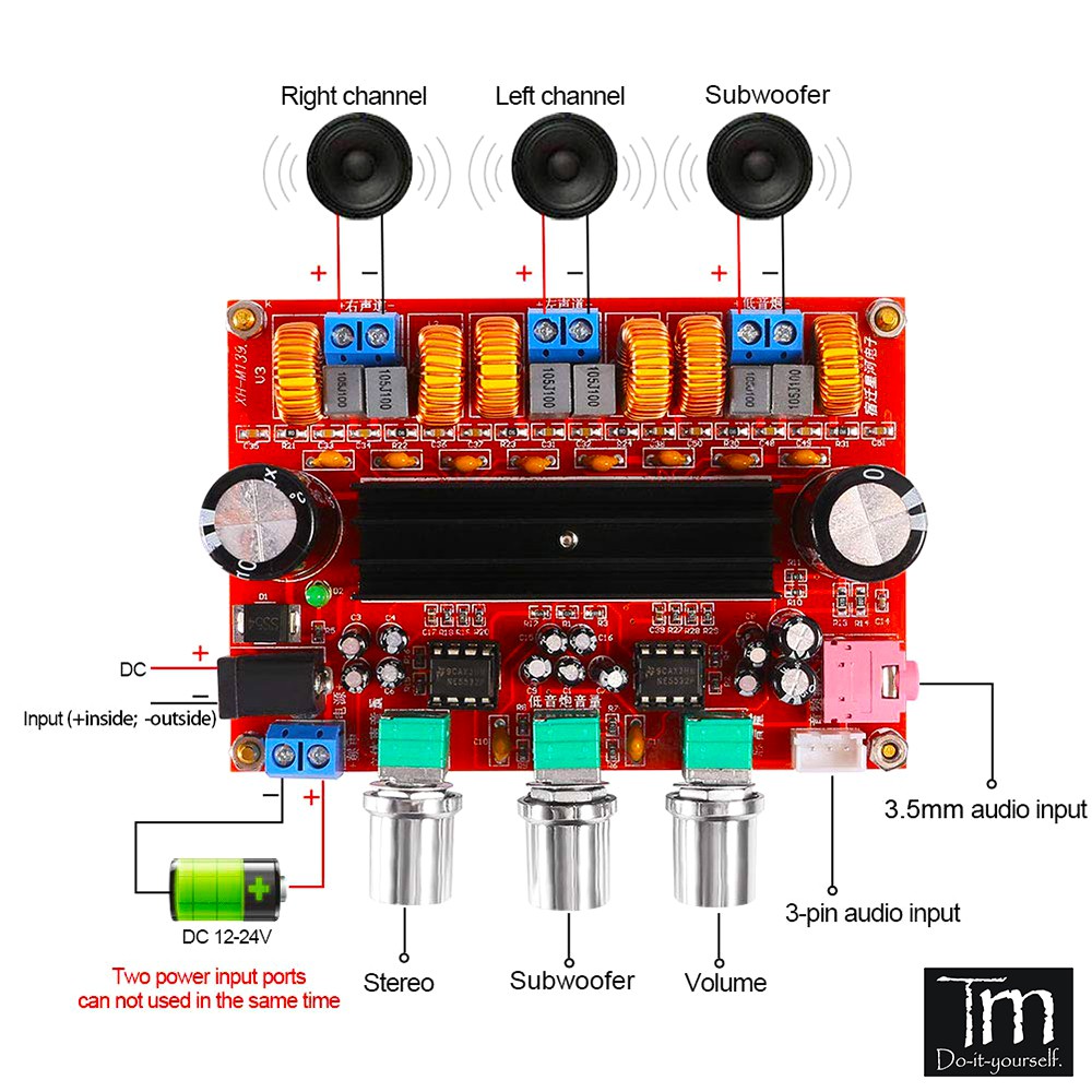 Mạch Khuếch Đại Âm Thanh TPA3116D2 2*50W + 100W (XH-M139)