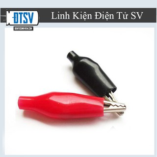 Kẹp Cá Sấu 45mm - 1 cặp Đỏ Đen