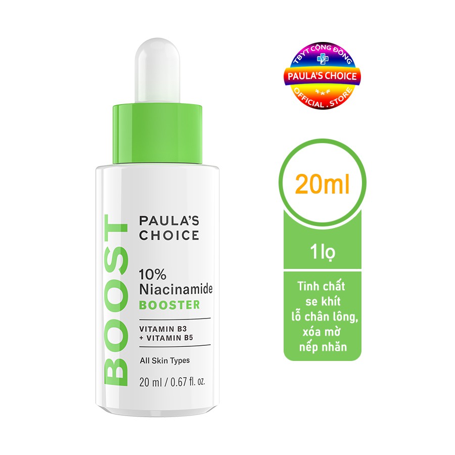 Tinh chất thu nhỏ lỗ chân lông Paula's Choice 10% Niacinamide Booster 20ml ( TBYT Cộng Đồng ) | BigBuy360 - bigbuy360.vn